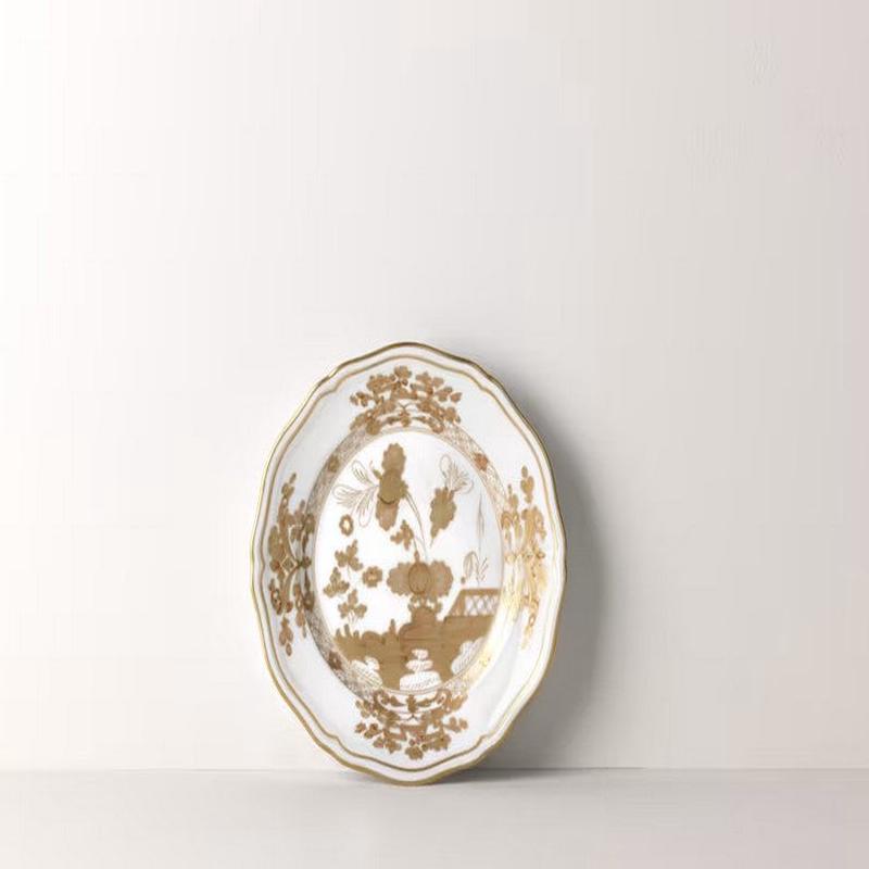 Ginori Flat Bread Plate Oriente Italiano Aurum