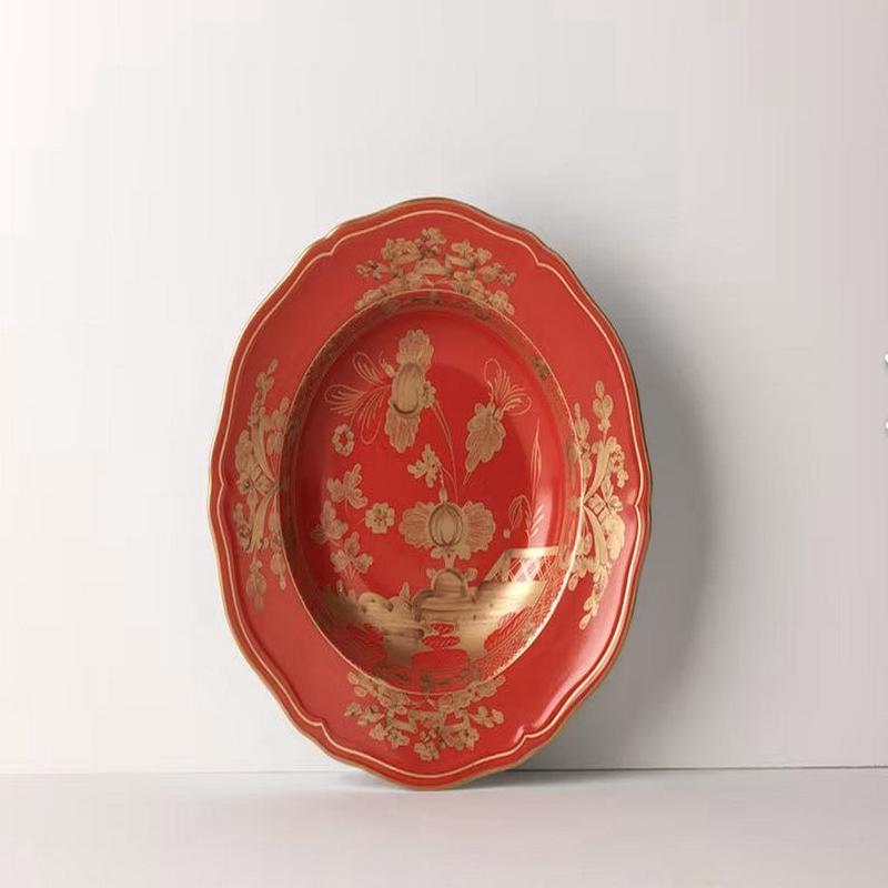 Ginori Soup Plate Oriente Italiano Rubrum