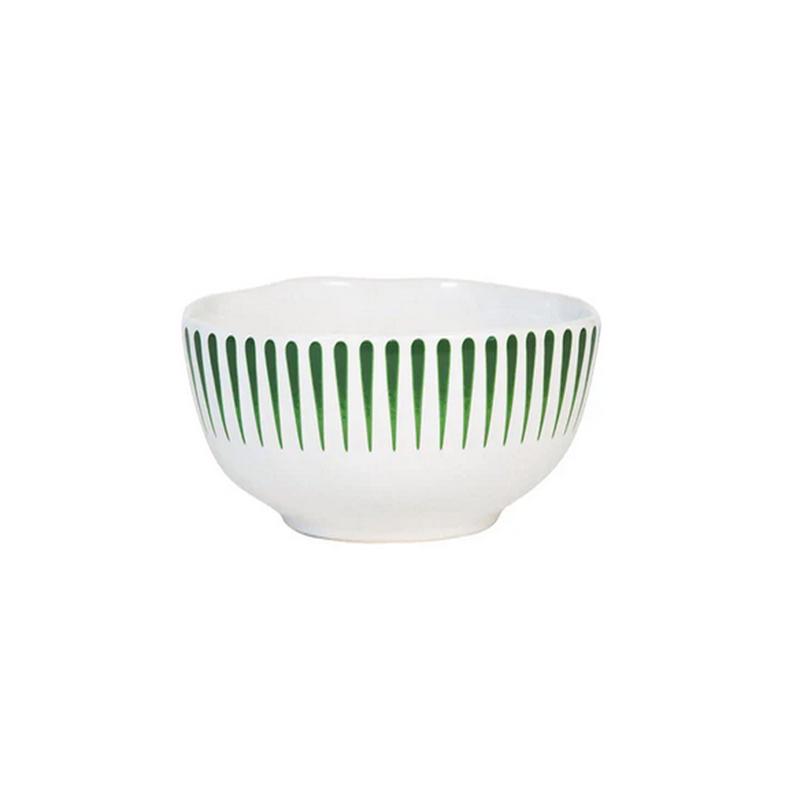 Sitio Stripe Cereal/Ice Cream Bowl - Basil Set of 4