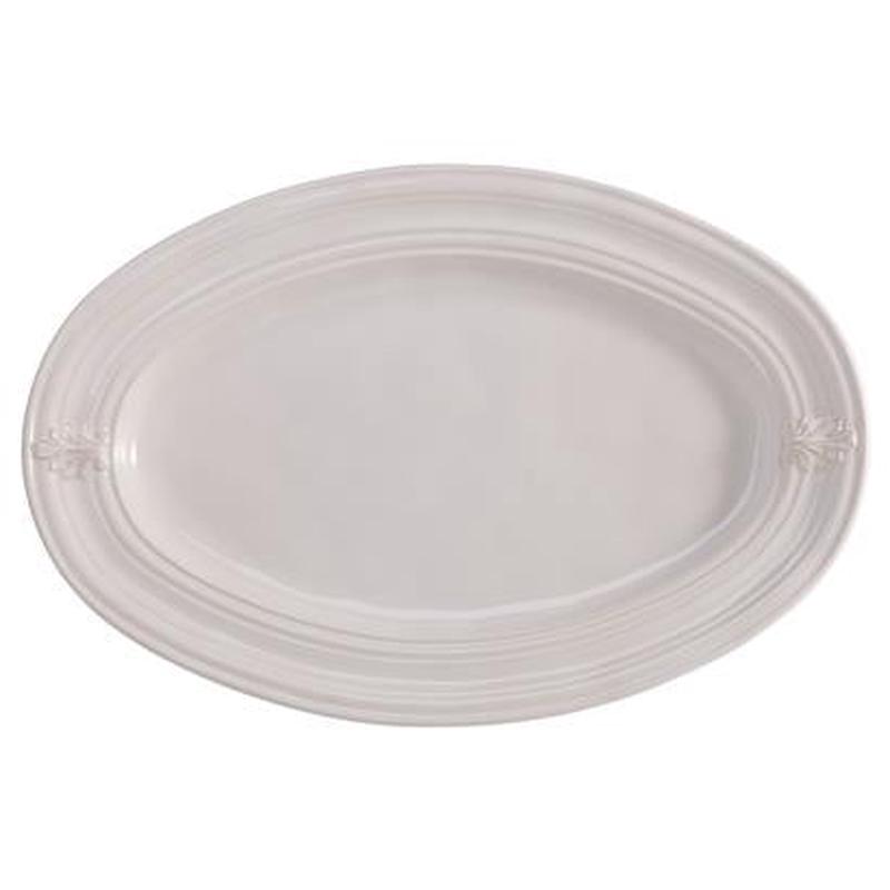 Acanthus Whitewash 20" Oval Platter