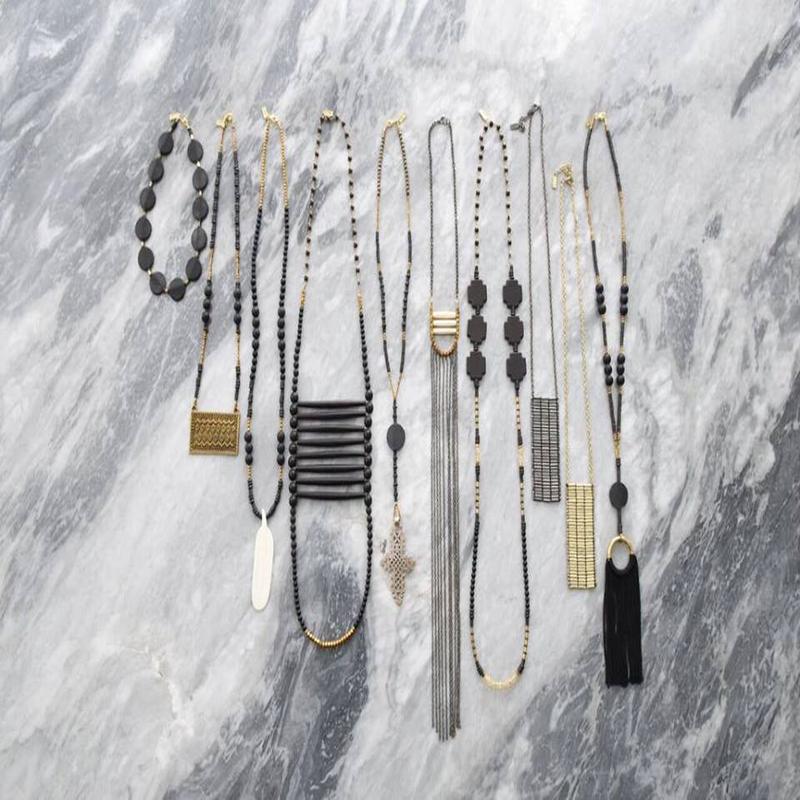 Into the Black Necklace with Onyx Saucers