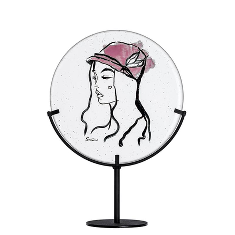 Kosta Boda "Lady Hat" w/Stand