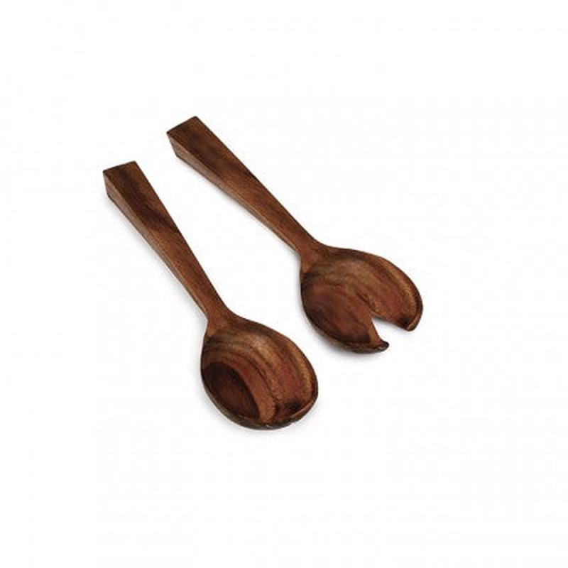 Acacia Sculpted Salad Servers S/2