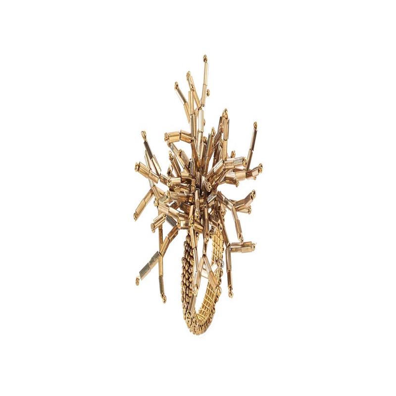 Linear Burst Gold Napkin Ring Set of 4