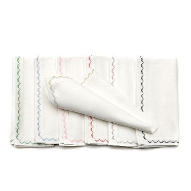 Scallop Border Celadon Napkin Set of 3