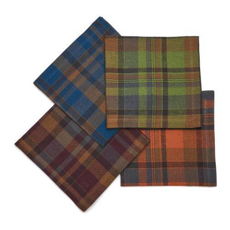 Highlander Plaid Napkin - Orange Set of 3