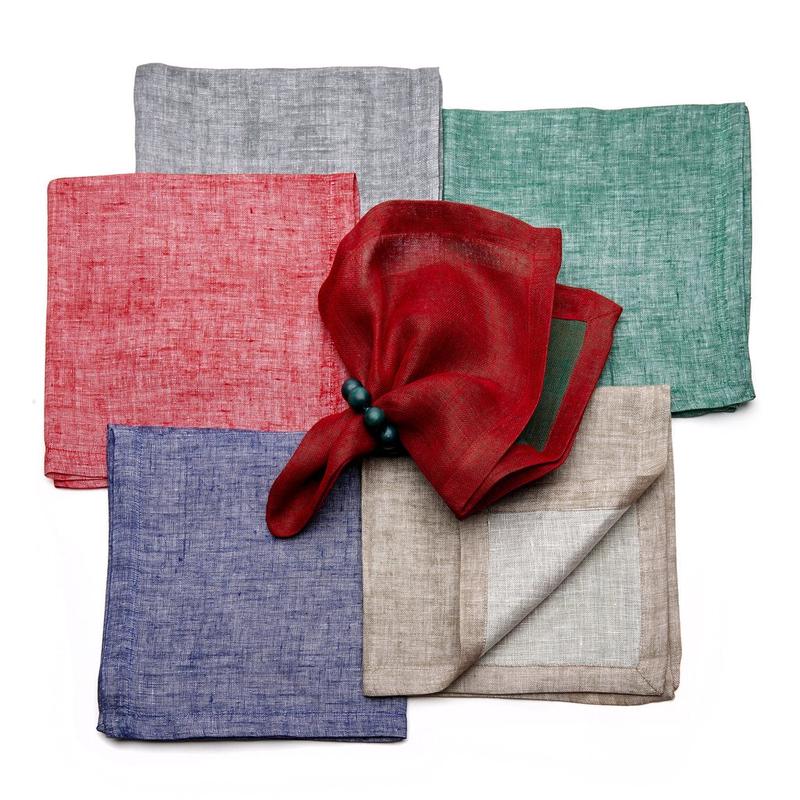 Reversible Napkin White/Navy Set of 4