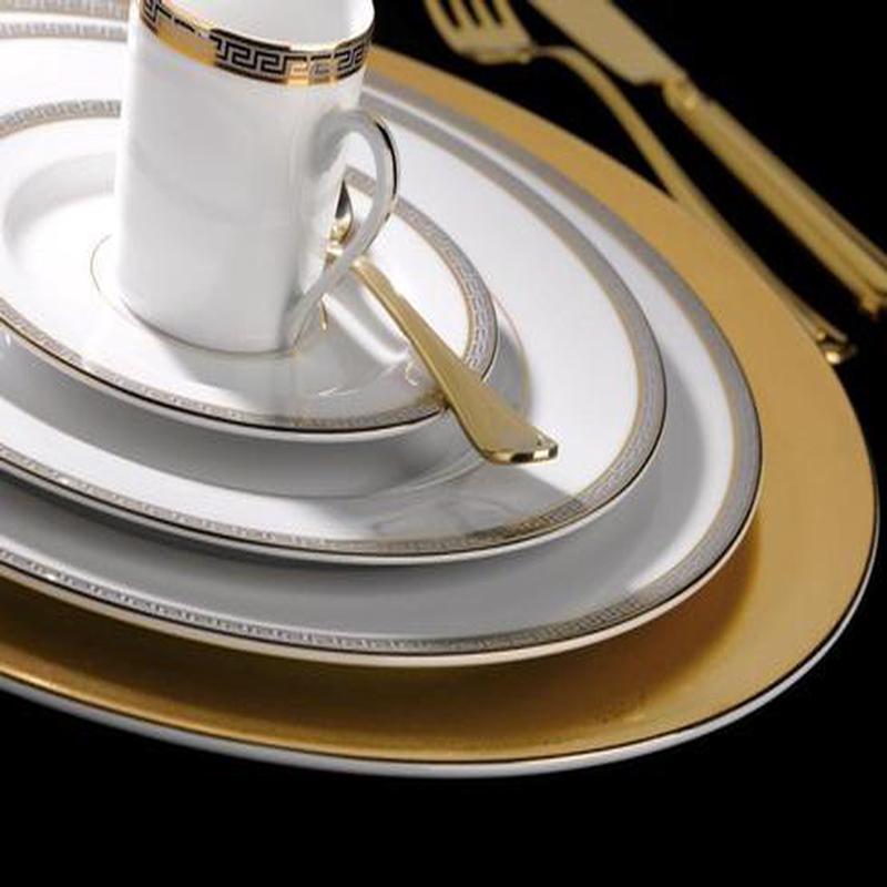 Athos Dinner Plate Gold-Platinum