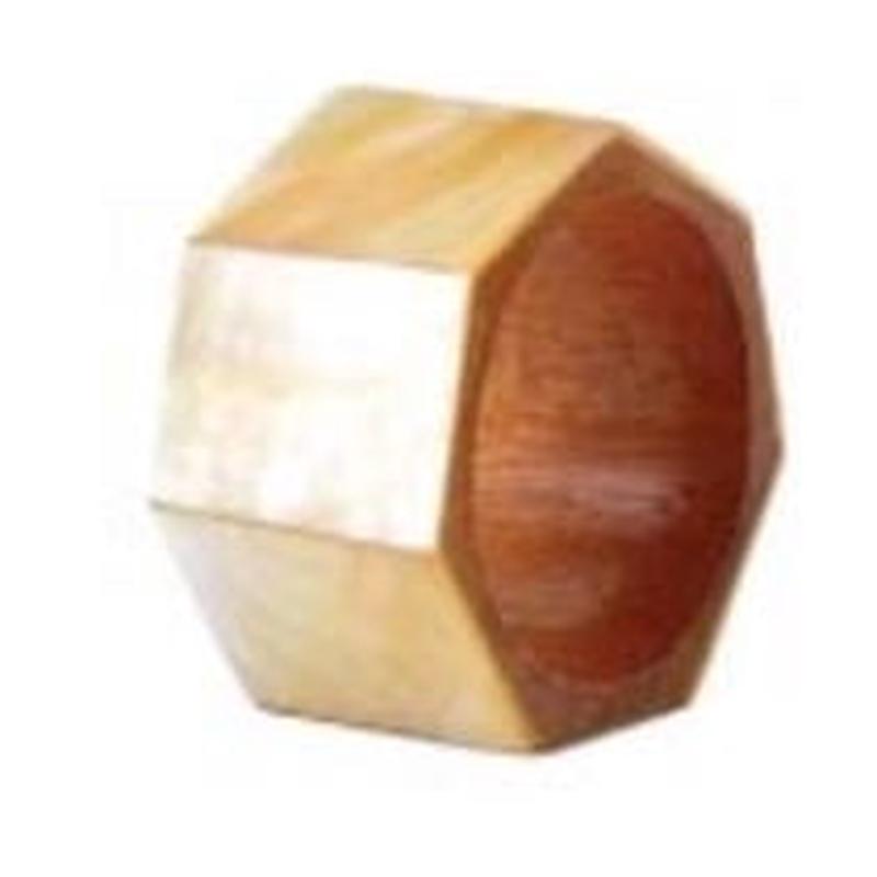 Shell Polygon Gold Napkin Ring Set of 4