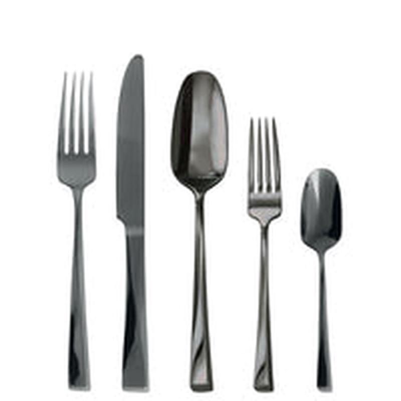 Twist Black 5pc Piece Place Setting