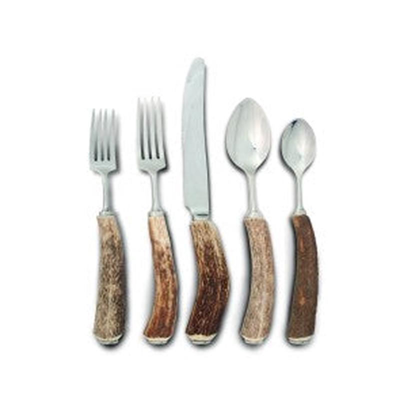 Natural Antler 5 pc Flatware Set