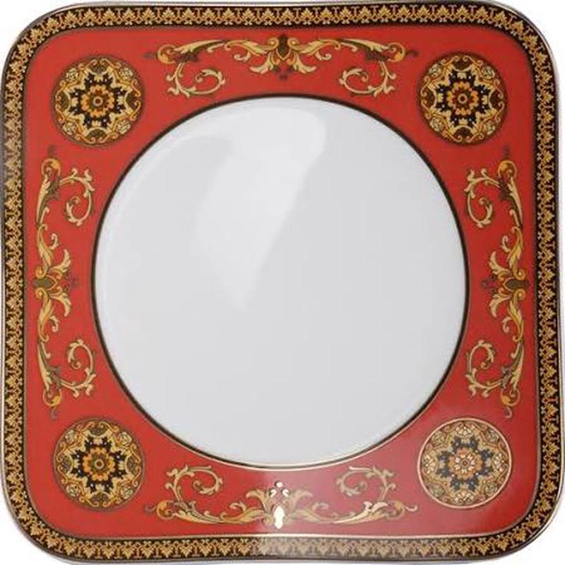 Medusa Red Square Salad Plate