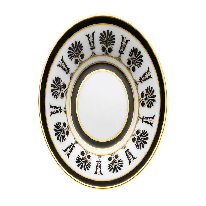 Palmette Nero Tea Cup & Saucer