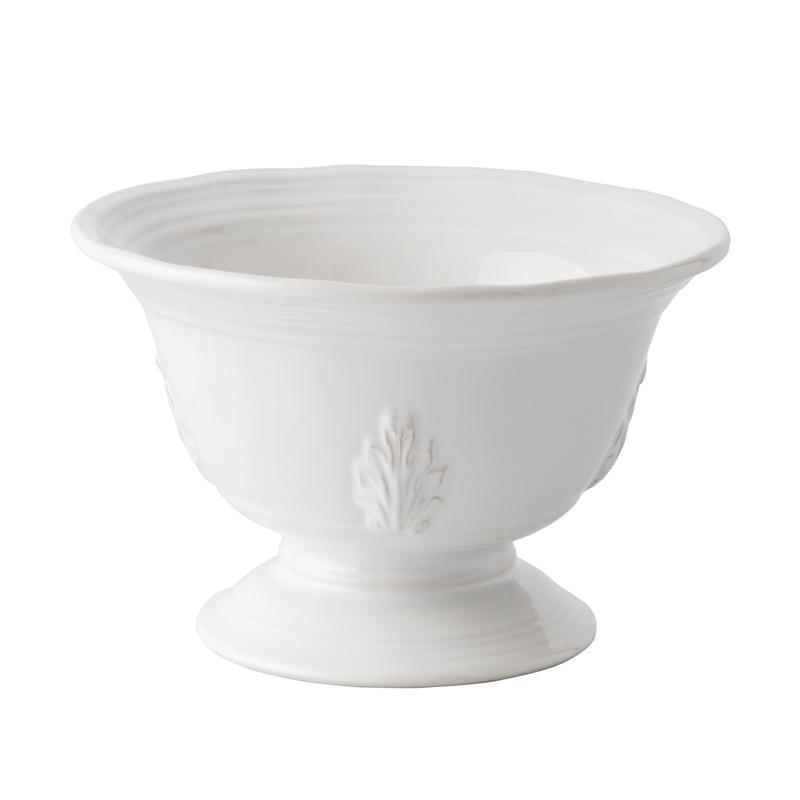 Acanthus Footed Fruit Bowl -Whitewash