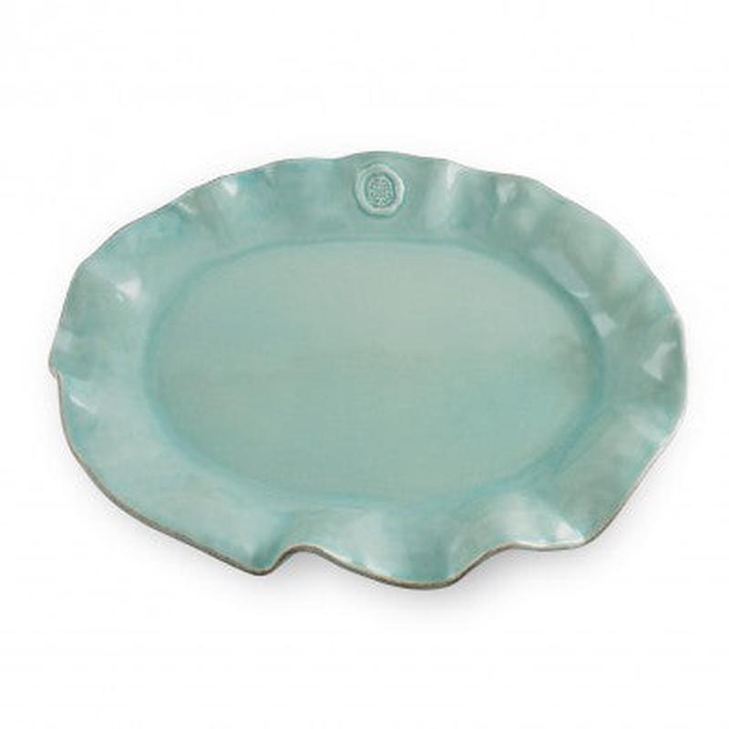 Aqua Medallion Oval Platter