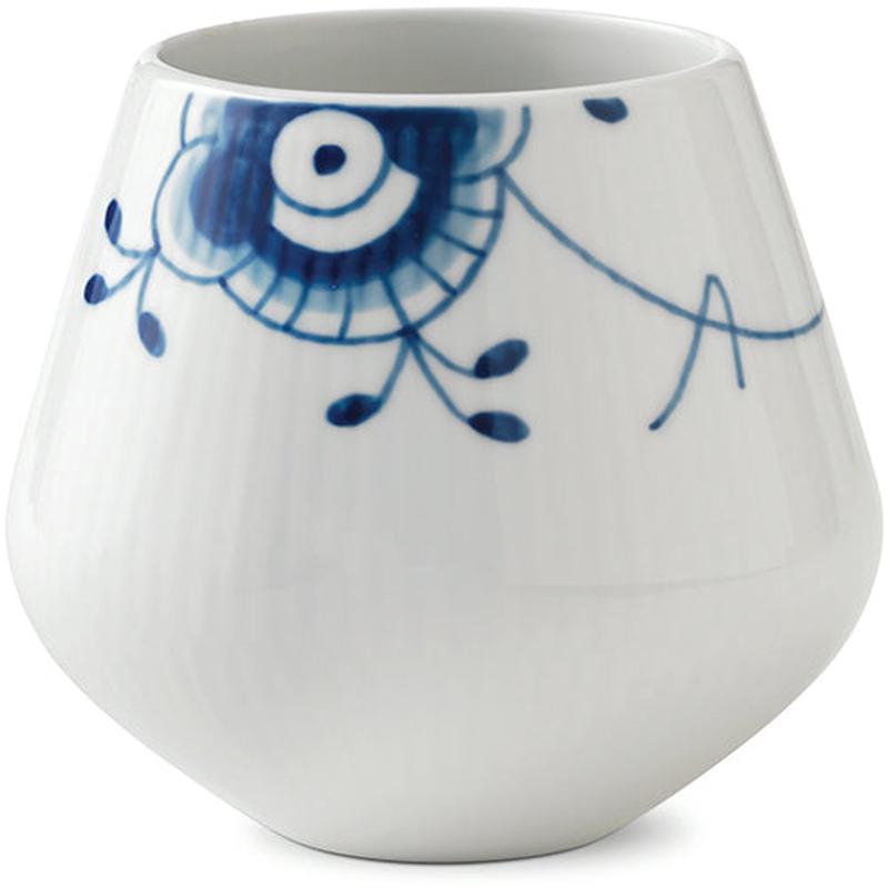 RC Blue Fluted Mega Vase Small 4.75 inches