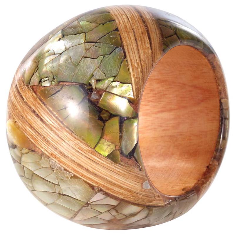 Shell Twist Napkin Ring -Gray Set of 6