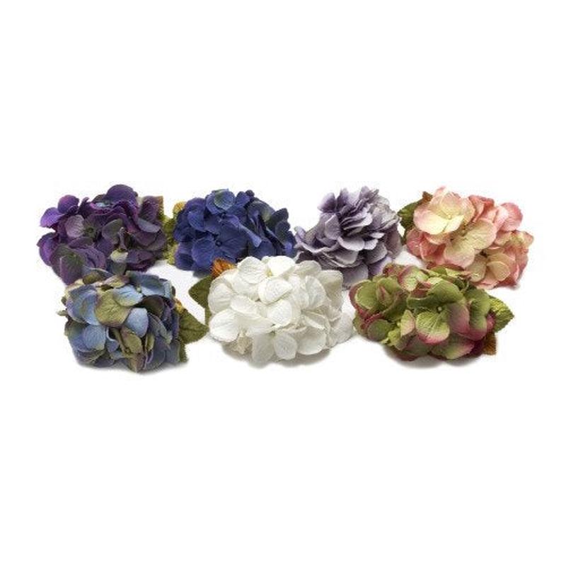 Spring Hydrangea Napkin Ring -Green Set of 7