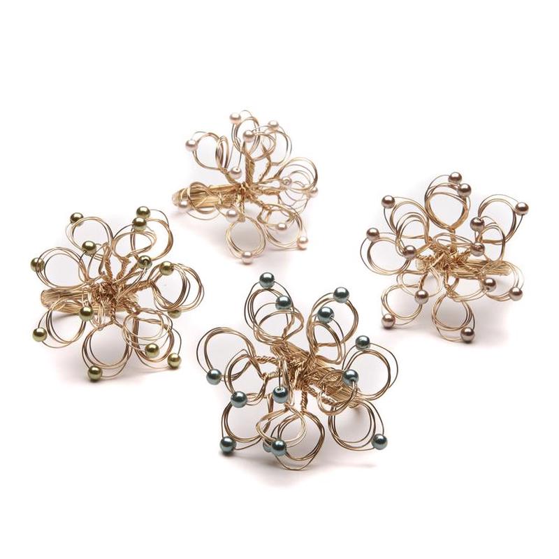 Thai Crown Napkin Ring -Coco Set of 4