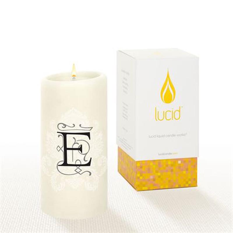 Natural Pillar Candle 6" Florentine "E"