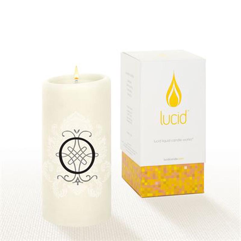 Natural Pillar Candle 6" Florentine "O"