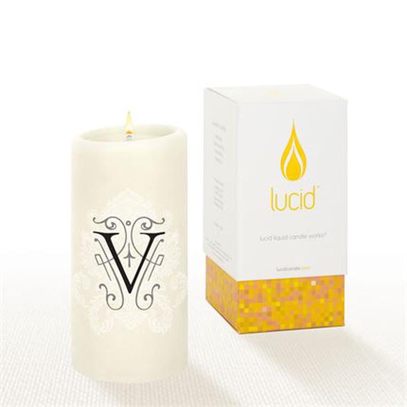 Natural Pillar Candle 6" Florentine 'V"