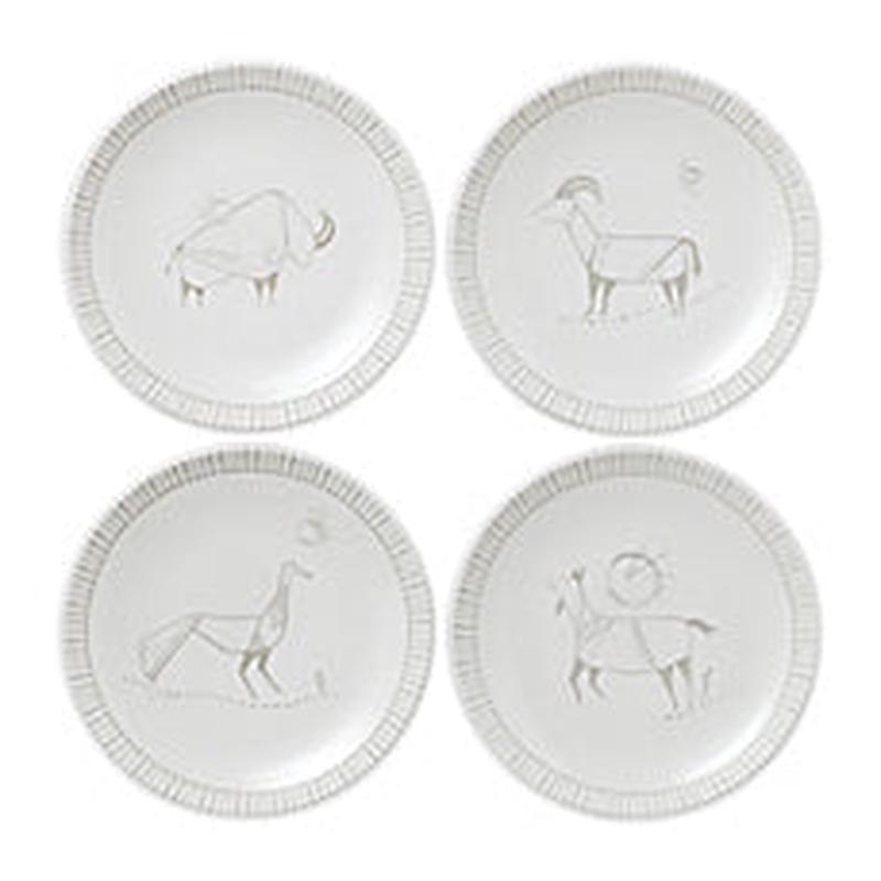 ED Cave Animal Plate 6 inch Set of 4 Asst