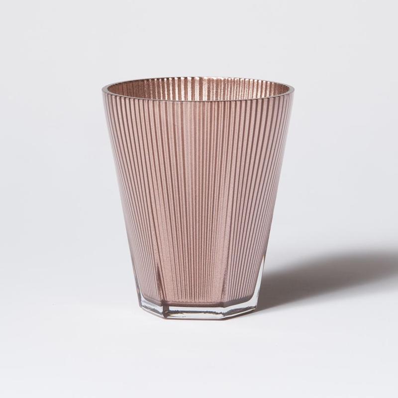 Accordion Copper Short Tumbler Set of 4