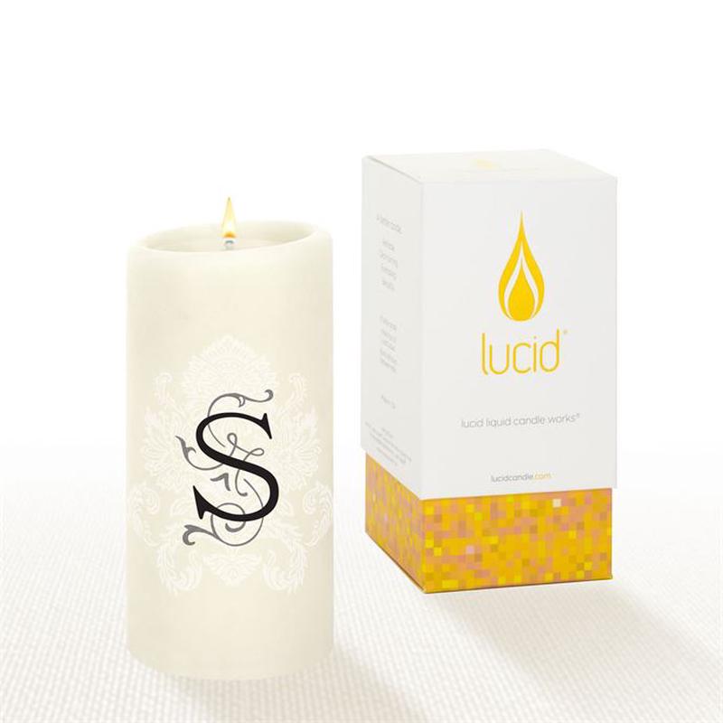 Natural Pillar Candle 6" Florentine "S"
