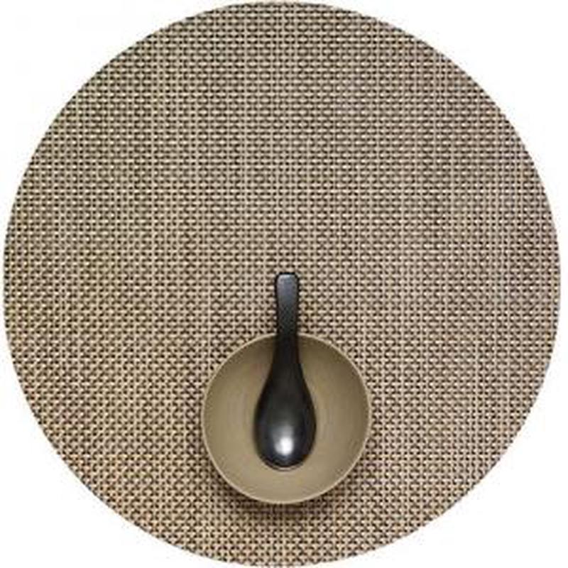 Basketweave Round Placemat Latte