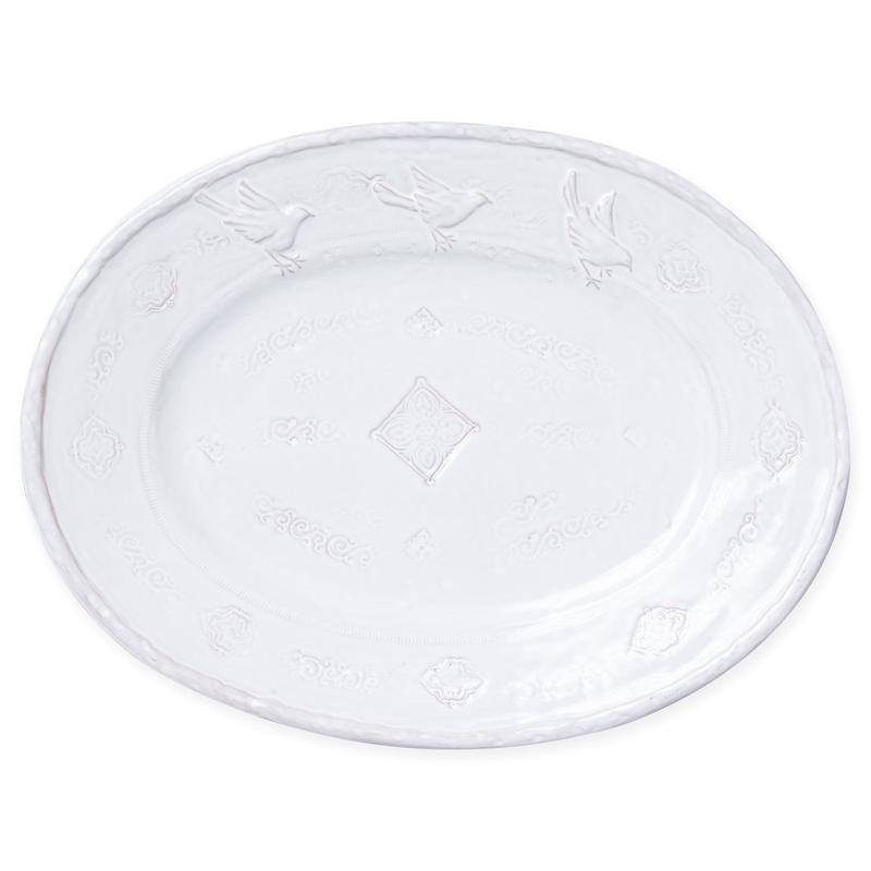 Bellezza Stone White Large Oval Platter