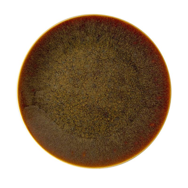 Art Glaze Dinner Flamed Caramel Set of 2