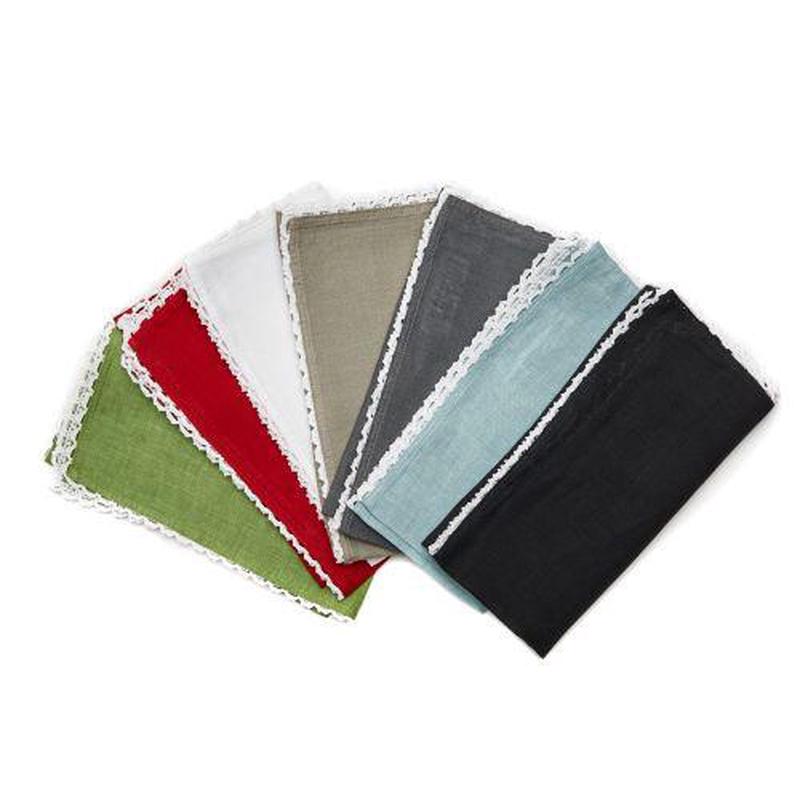 Crochet Lace Napkin White Set of 6