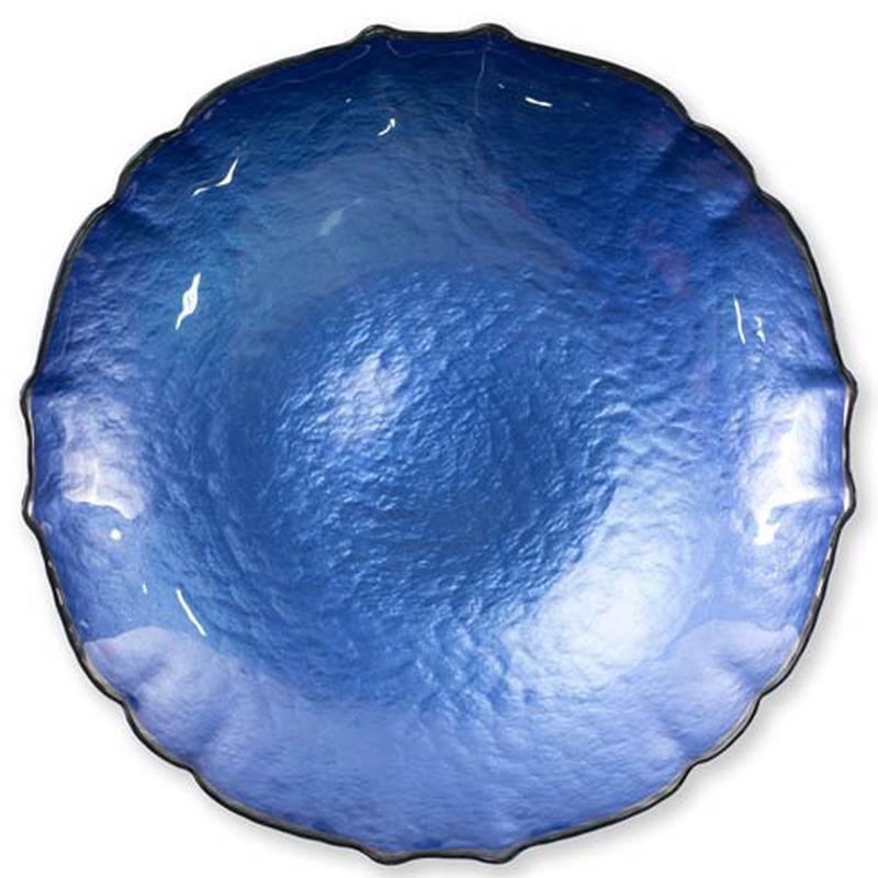 Pastel Glass Bowl Large Cobalt
