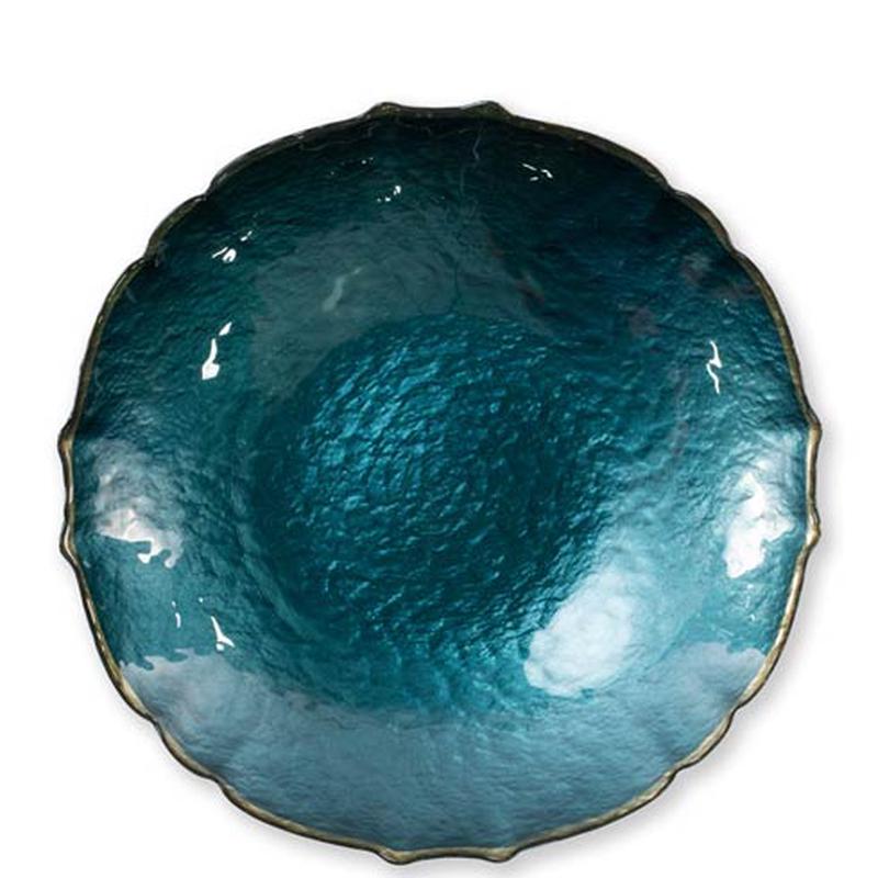 Pastel Glass Bowl Medium Teal
