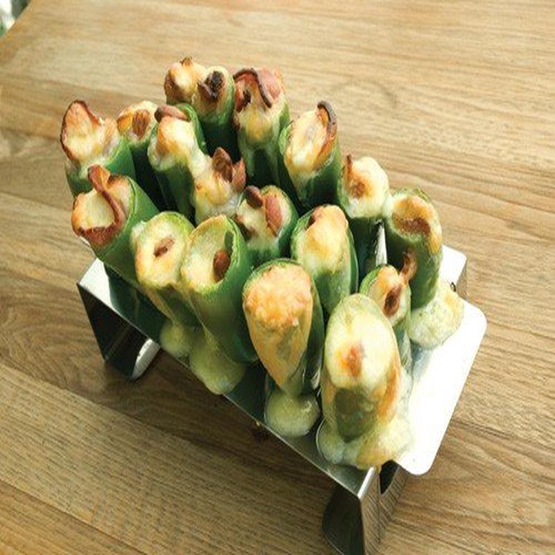 Stainless Chili Pepper Grilling Rack & Corer Set