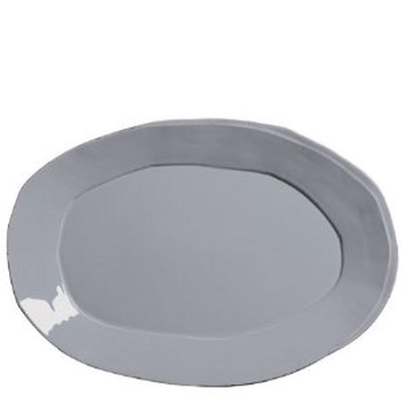 Lastra Gray Oval Platter