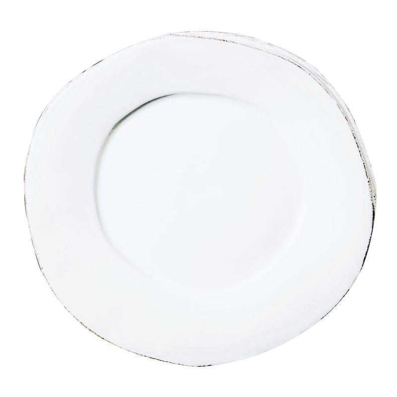 Lastra White Dinner Plate American Set of 2