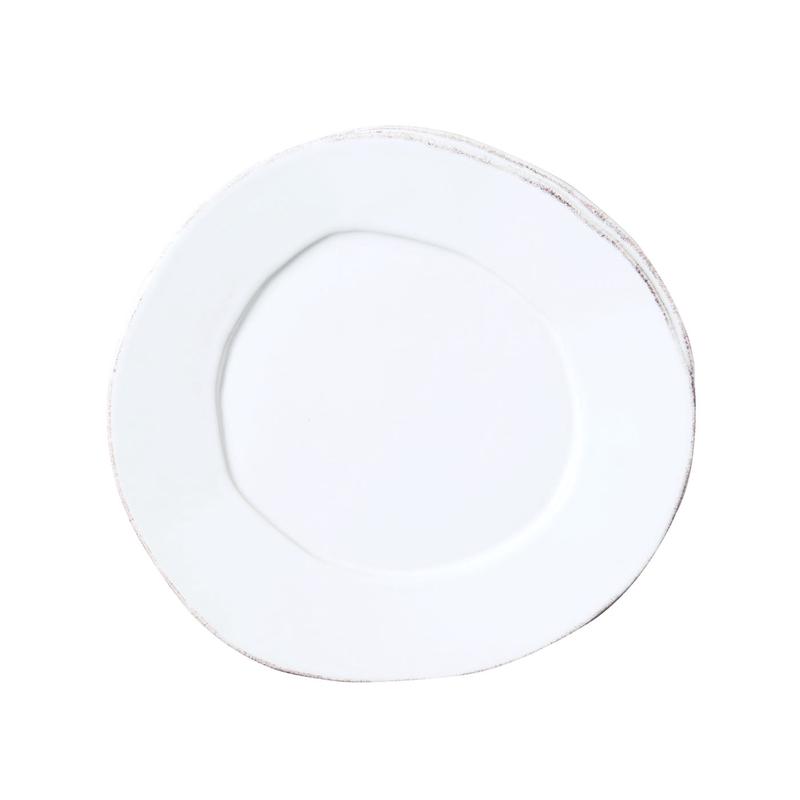 Lastra White Salad Plate