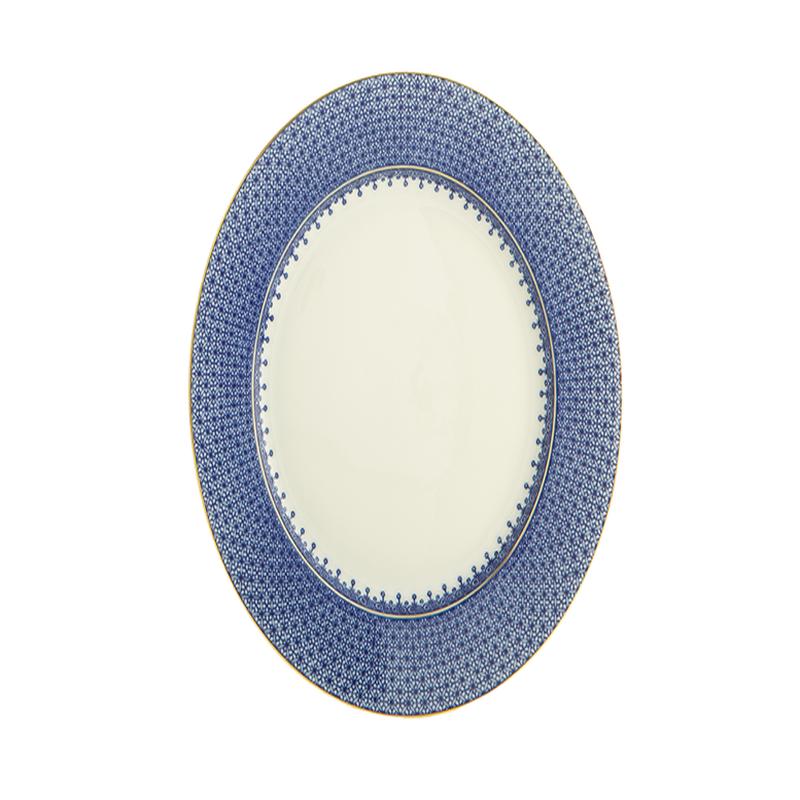 Blue Lace Salad Dessert Plate