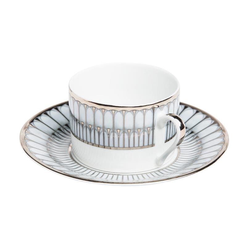 Arcades Grey Platinum Tea Cup