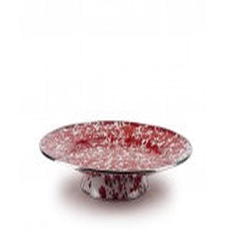 Cake Plate Red Swirl