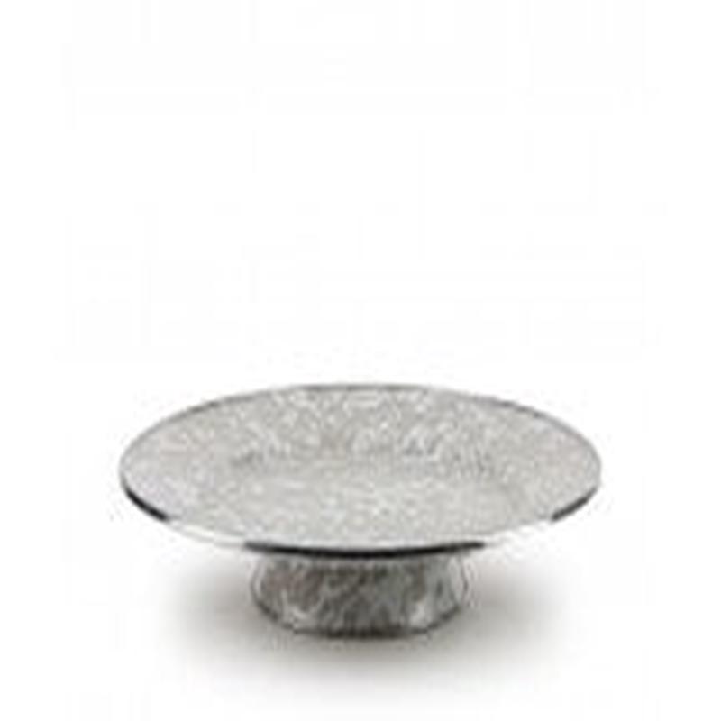 Cake Plate Taupe Swirl