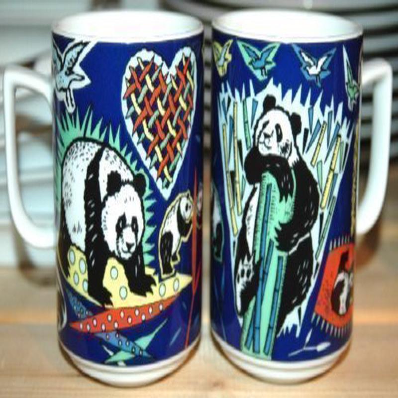 Bopla Maxi Cup Blue Panda Set of 2