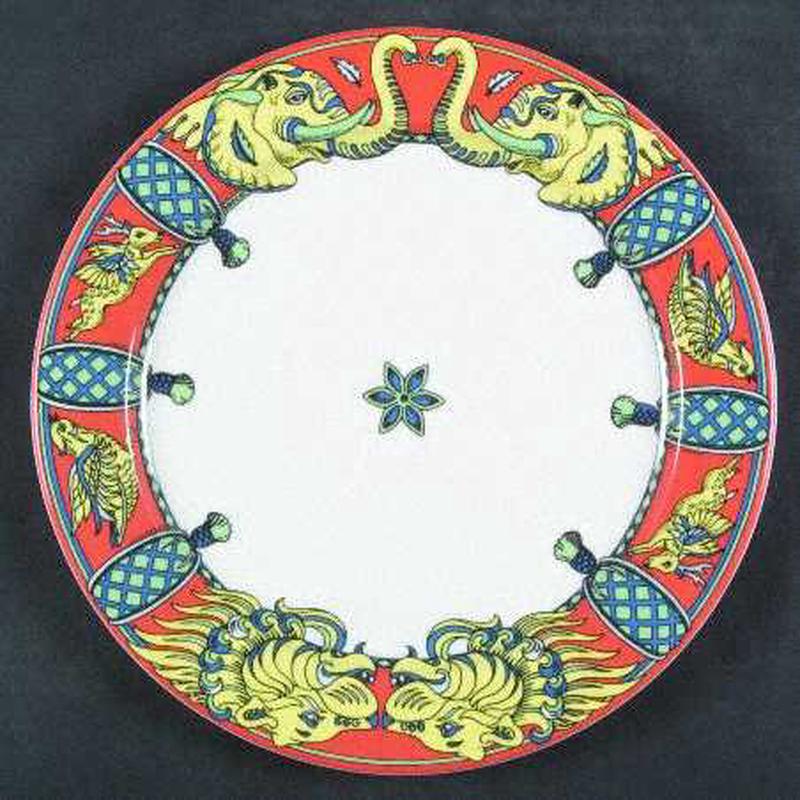 Bopla Wild Life Leo Dinner Red Set of 2