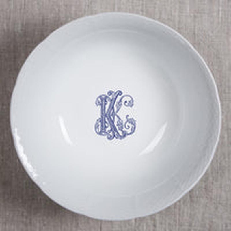 Weave Large Serving Bowl With Monogram