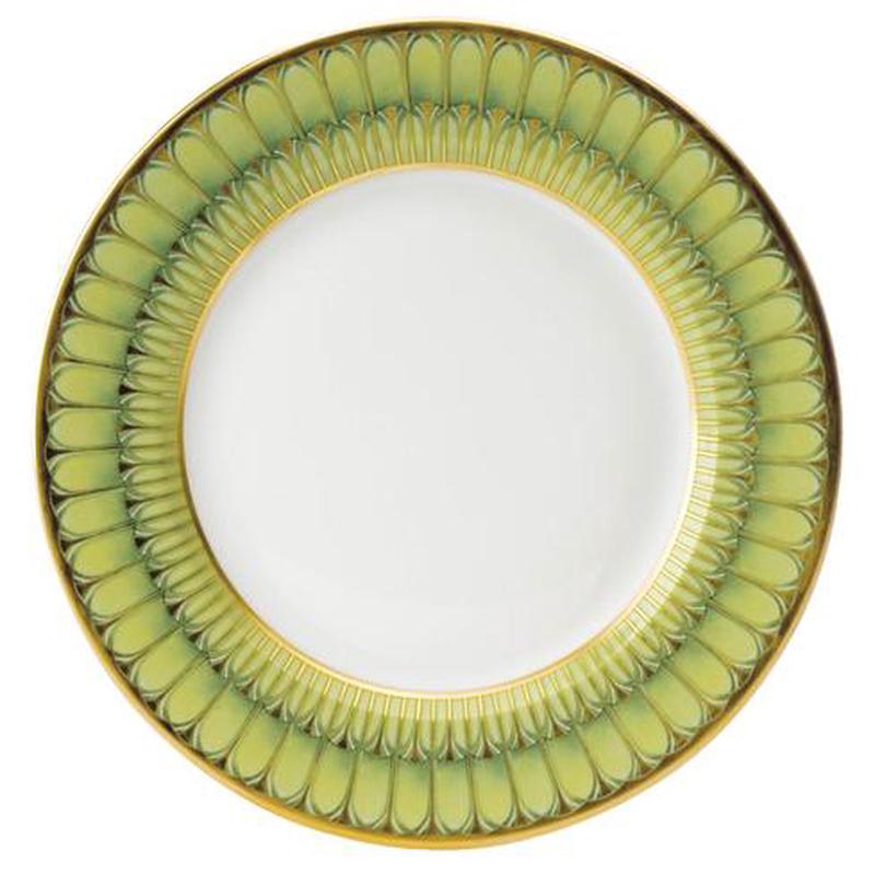 Arcades Green Dessert Plate