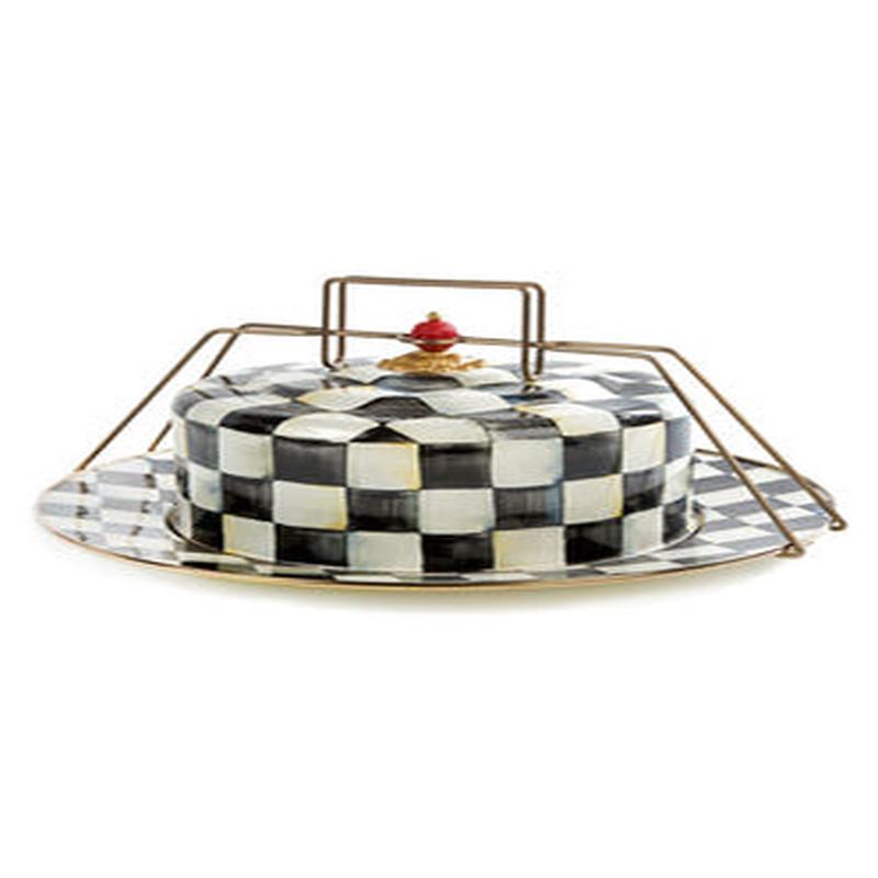Courtly Check Enamel Cake Carrier