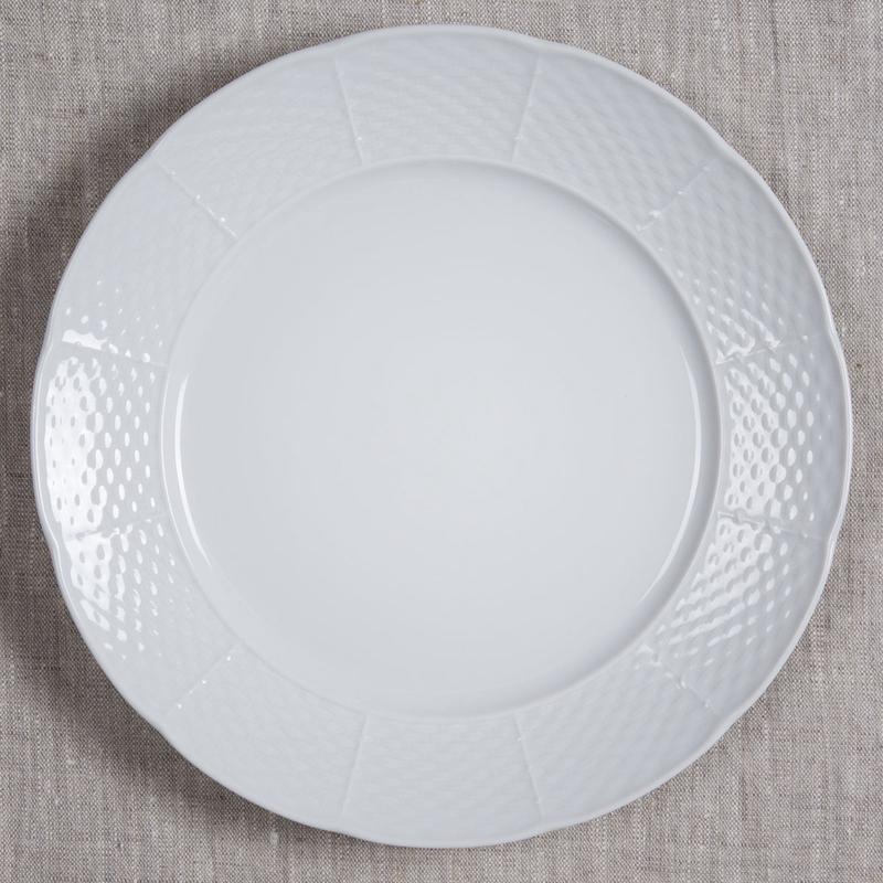 Weave White Charger Set of 2