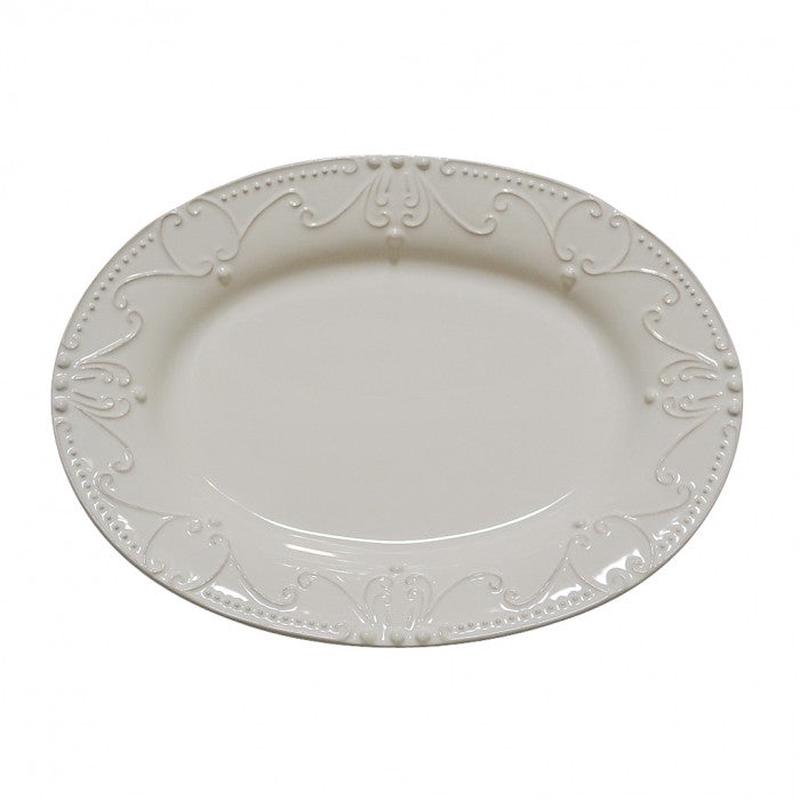 Isabella Oval Platter- Ivory
